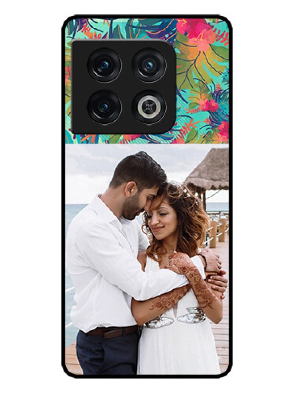 Custom OnePlus 10 Pro 5G Custom Metal Phone CaseWatercolor Floral Design