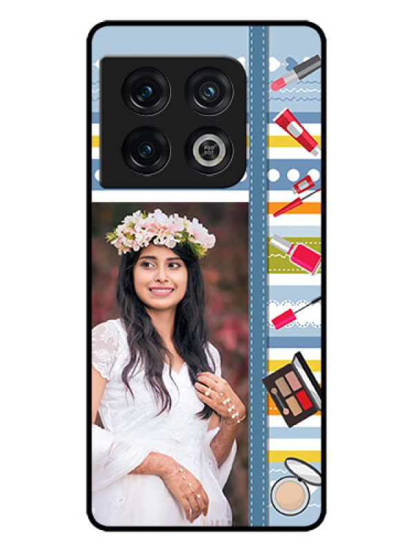 Custom OnePlus 10 Pro 5G Custom Metal Phone CaseMakeup Icons Design