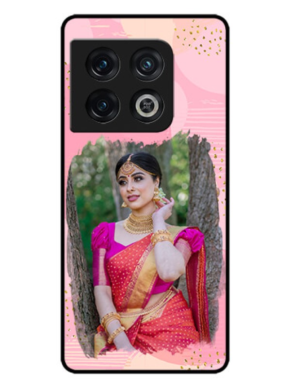 Custom OnePlus 10 Pro 5G Custom Metal Phone CaseGold Glitter Splash Design