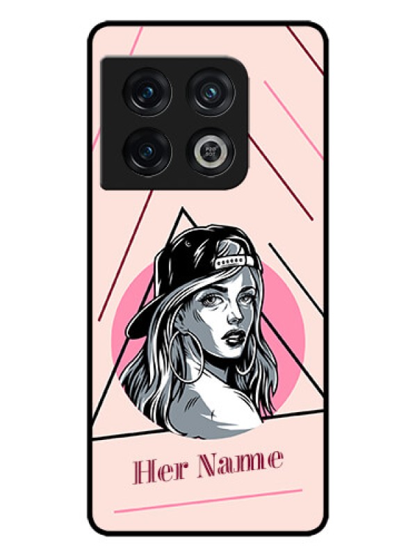 Custom OnePlus 10 Pro 5G Custom Metal Phone CaseRockstar Girl Design