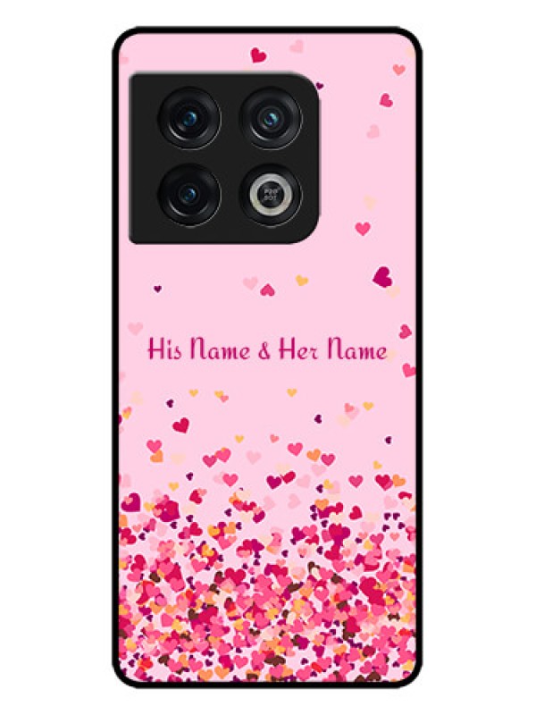 Custom OnePlus 10 Pro 5G Custom Metal Phone CaseFloating Hearts Design