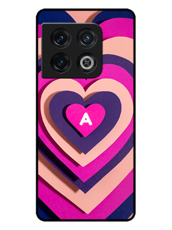 Custom OnePlus 10 Pro 5G Custom Metal Phone CaseCute Heart Pattern Design