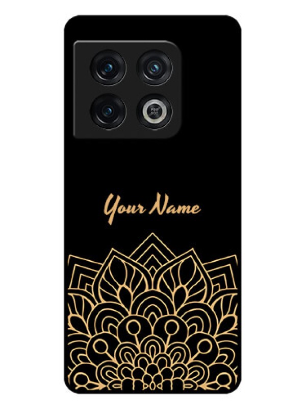 Custom OnePlus 10 Pro 5G Custom Metal Phone CaseGolden Mandala Design