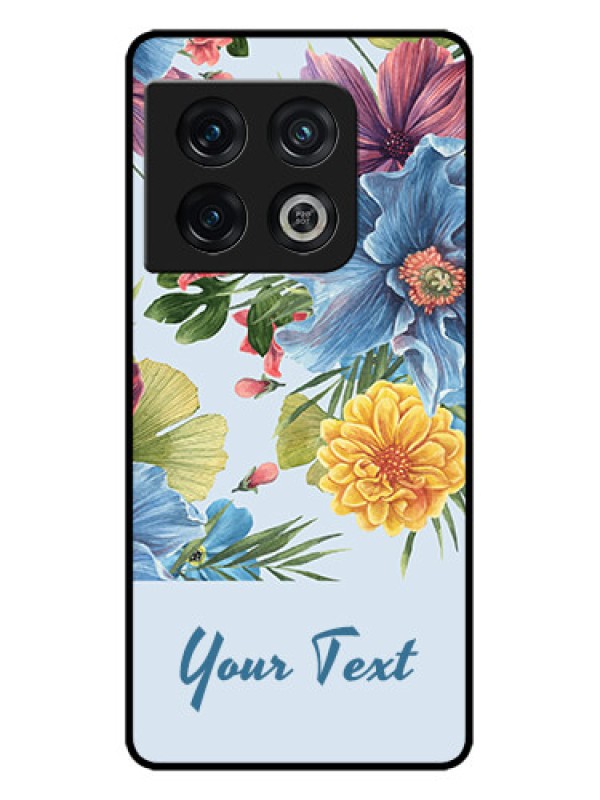 Custom OnePlus 10 Pro 5G Custom Metal Phone CaseStunning Watercolored Flowers Painting Design
