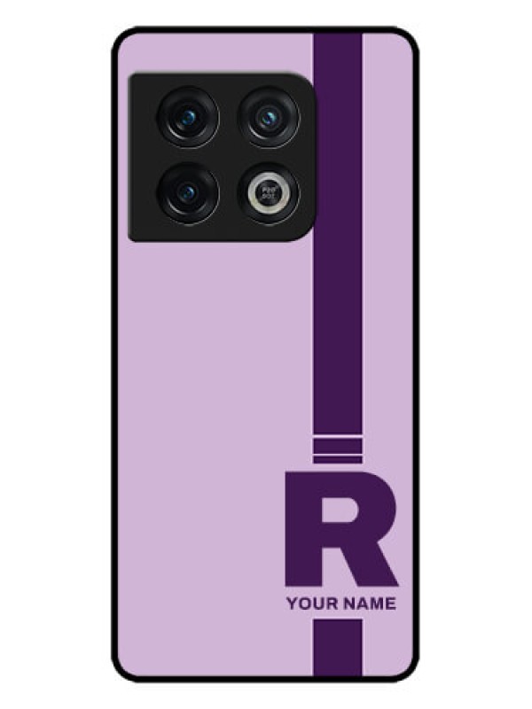 Custom OnePlus 10 Pro 5G Custom Metal Phone CaseSimple Dual Tone Stripe With Name Design