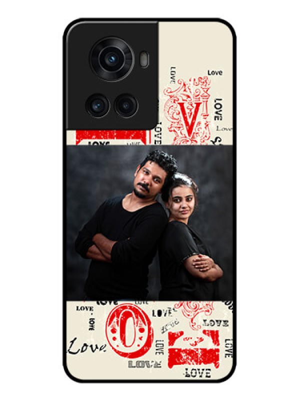 Custom OnePlus 10R 5G Custom Metal Phone CaseTrendy Love Design Case