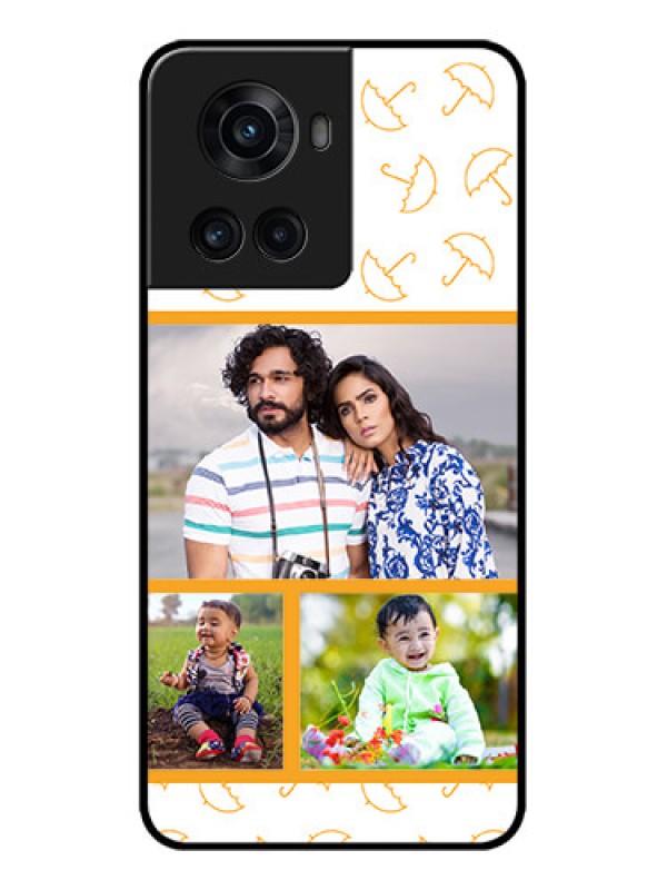 Custom OnePlus 10R 5G Custom Metal Phone CaseYellow Pattern Design