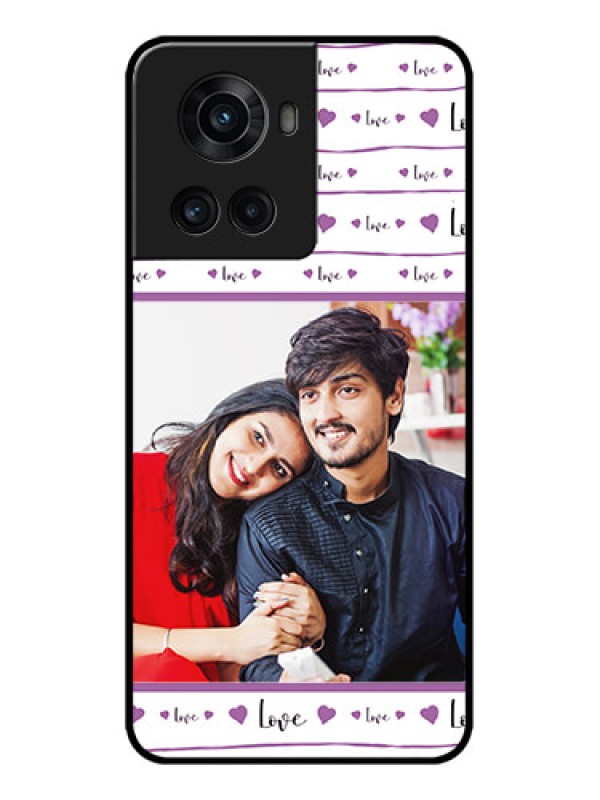 Custom OnePlus 10R 5G Custom Metal Phone CaseCouples Heart Design