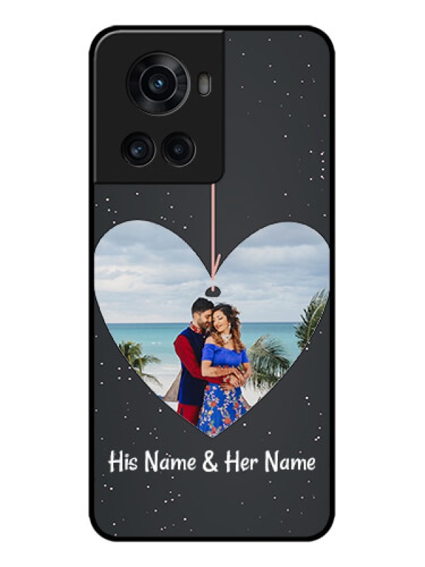 Custom OnePlus 10R 5G Custom Metal Phone CaseHanging Heart Design