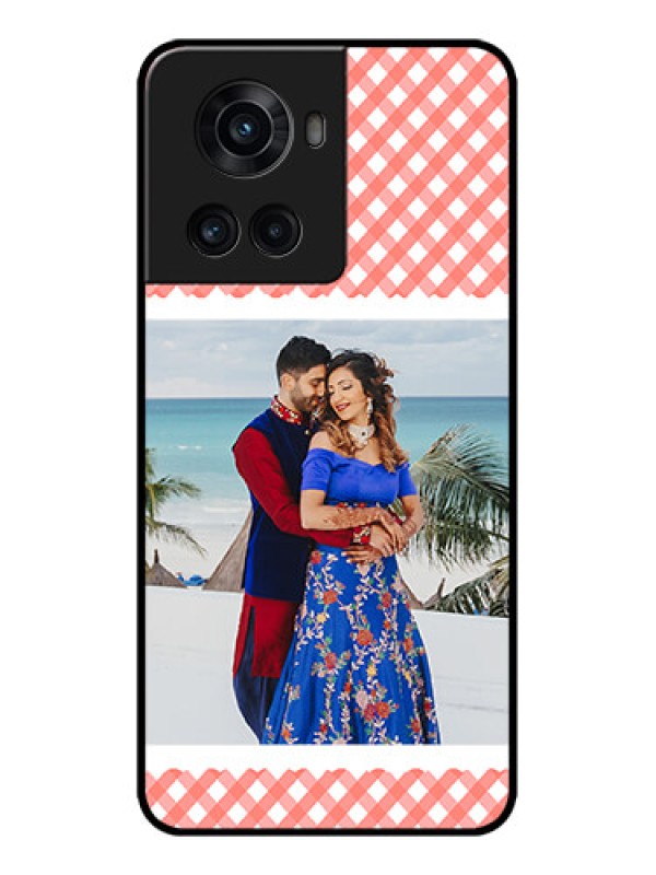 Custom OnePlus 10R 5G Custom Metal Phone CasePink Pattern Design