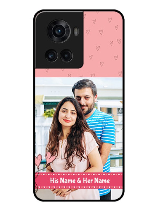 Custom OnePlus 10R 5G Custom Metal Phone CaseLove Design Peach Color