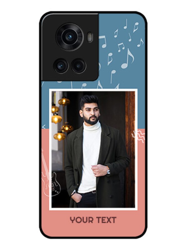 Custom OnePlus 10R 5G Custom Metal Phone CaseWith Color Musical Note Design