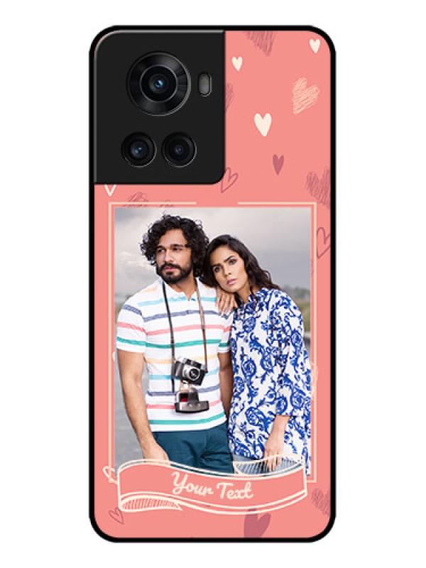 Custom OnePlus 10R 5G Custom Metal Phone CaseLove Doodle Art Design