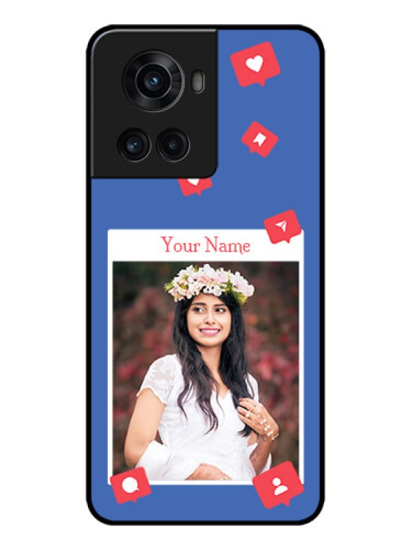 Custom OnePlus 10R 5G Custom Metal Phone CaseLike Share And Comment Design