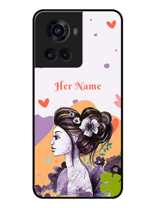Custom OnePlus 10R 5G Custom Metal Phone CaseWoman And Nature Design