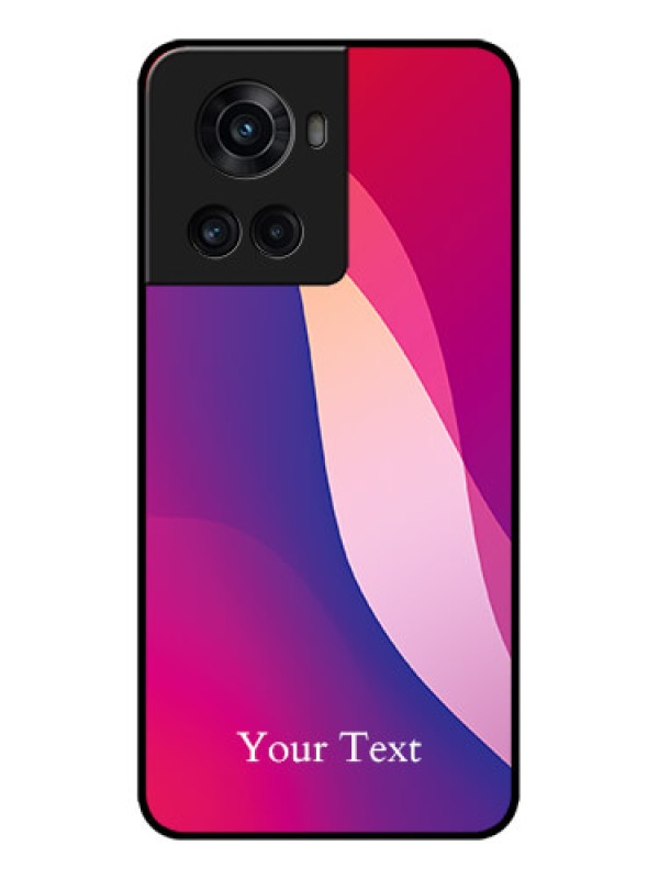 Custom OnePlus 10R 5G Custom Metal Phone CaseDigital Abstract Overlap Design