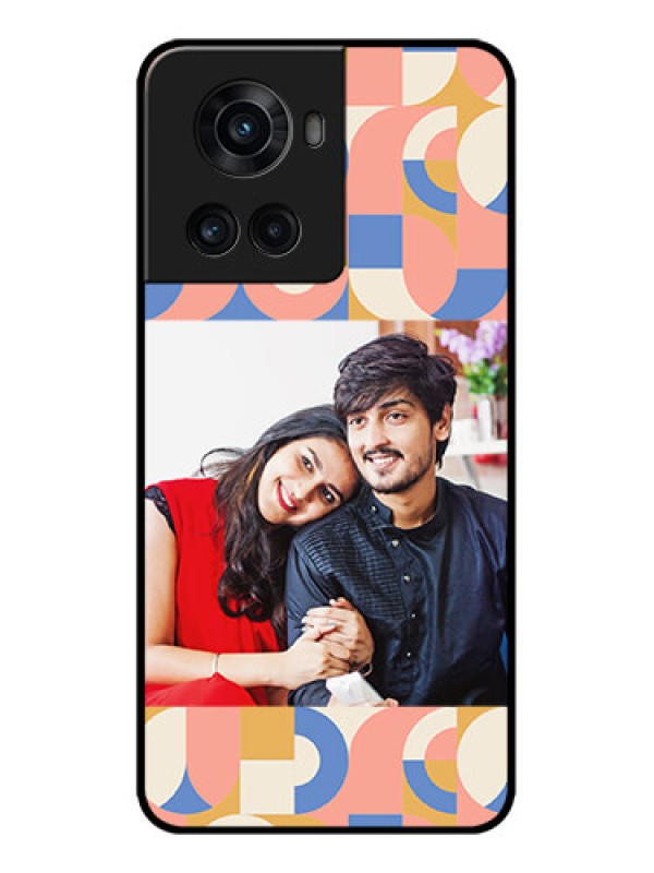 Custom OnePlus 10R 5G Custom Metal Phone CaseSemi - Circle Maze Pattern Design