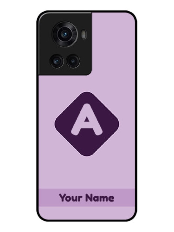 Custom OnePlus 10R 5G Custom Metal Phone CaseCustom Letter In Curved Badge Design