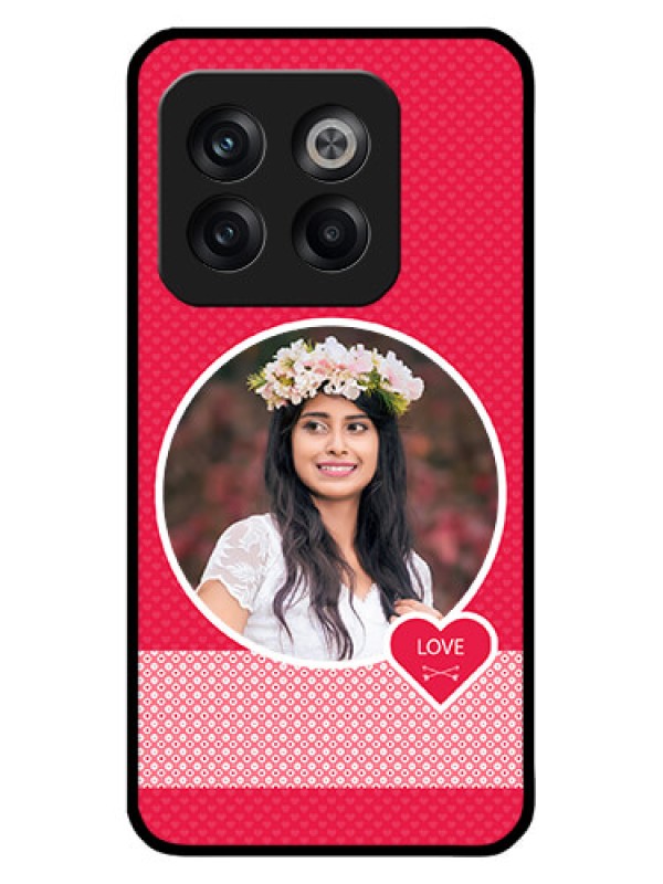 Custom OnePlus 10T 5G Custom Metal Phone CasePink Color Pattern Design