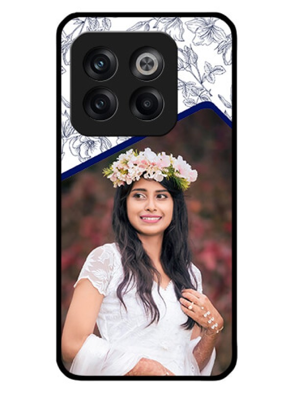 Custom OnePlus 10T 5G Custom Metal Phone CaseClassy Floral Design