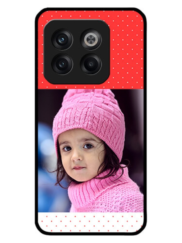 Custom OnePlus 10T 5G Custom Metal Phone CaseRed Pattern Design