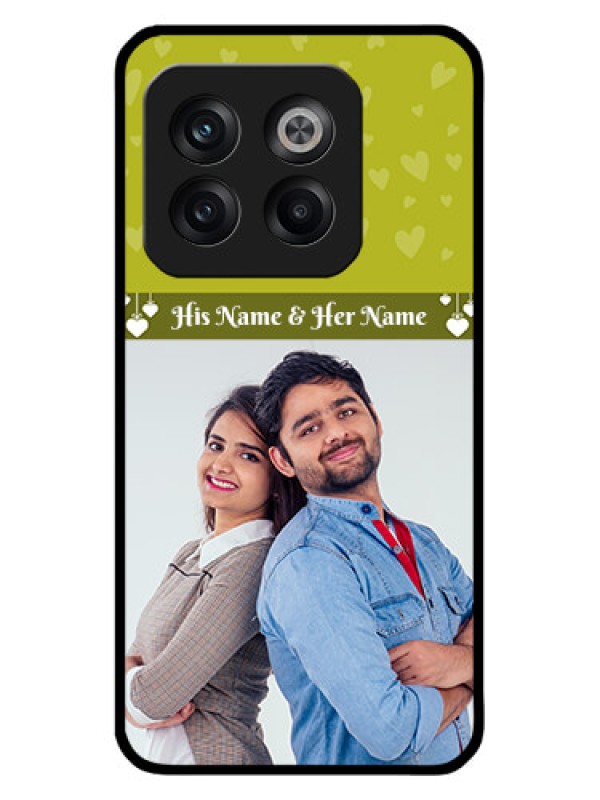 Custom OnePlus 10T 5G Custom Metal Phone CaseYou and Me Heart Design