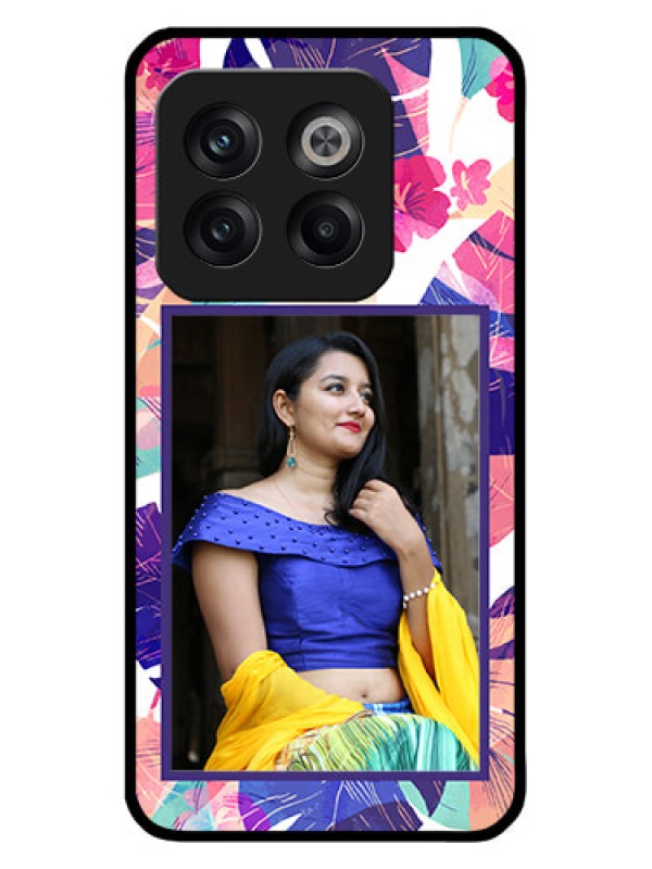 Custom OnePlus 10T 5G Custom Metal Phone CaseAbstract Floral Design