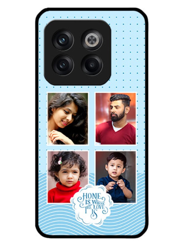 Custom OnePlus 10T 5G Custom Metal Phone CaseCute Love Quote With 4 Pic Upload Design