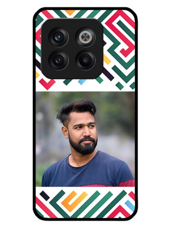 Custom OnePlus 10T 5G Custom Metal Phone CaseColorful Maze Pattern Design