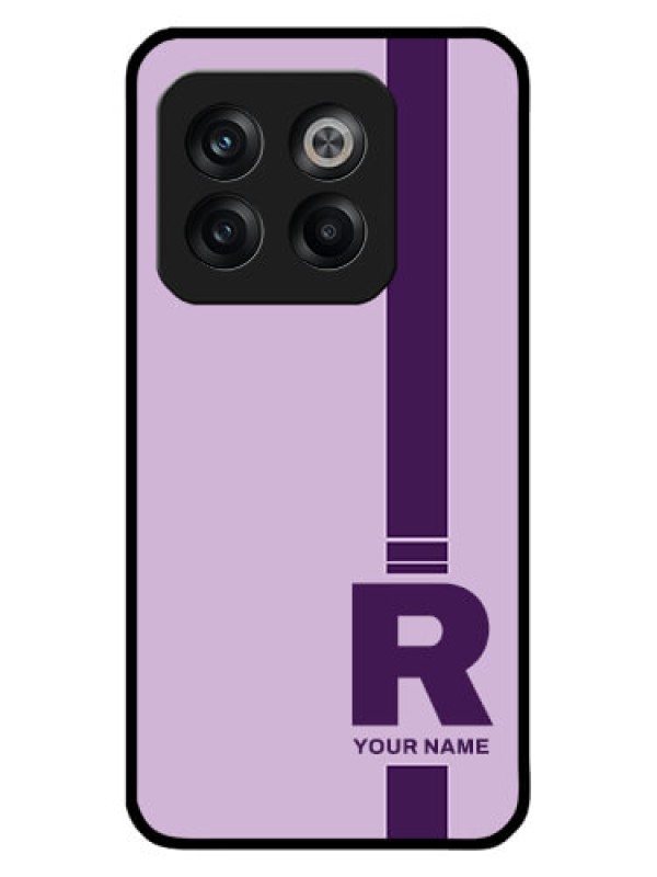 Custom OnePlus 10T 5G Custom Metal Phone CaseSimple Dual Tone Stripe With Name Design