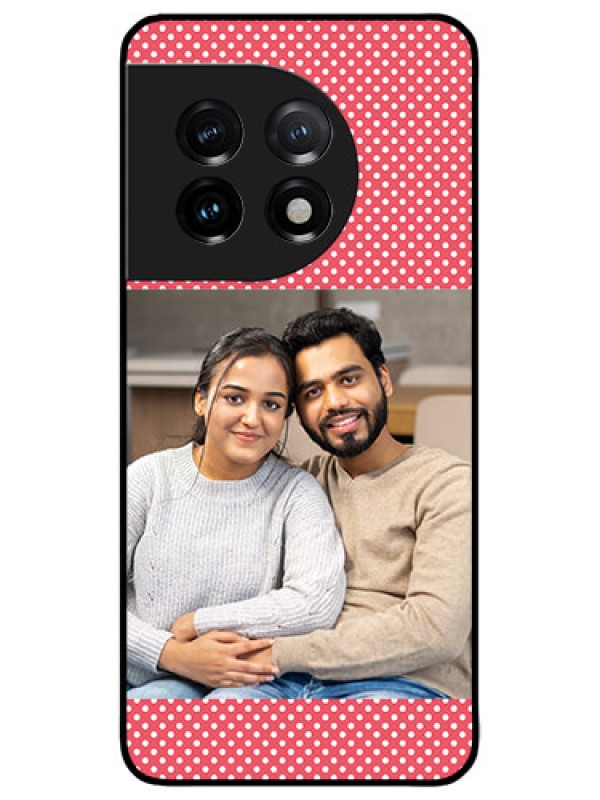 Custom OnePlus 11 5G Custom Metal Phone CaseWhite Dotted Design