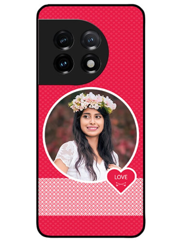 Custom OnePlus 11 5G Custom Metal Phone CasePink Color Pattern Design