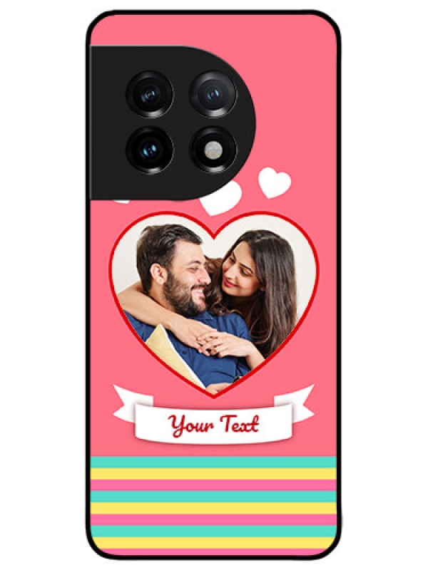 Custom OnePlus 11 5G Custom Metal Phone CaseLove Shapes Doodle Design