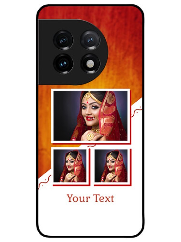 Custom OnePlus 11 5G Custom Metal Phone CaseWedding Memories Design