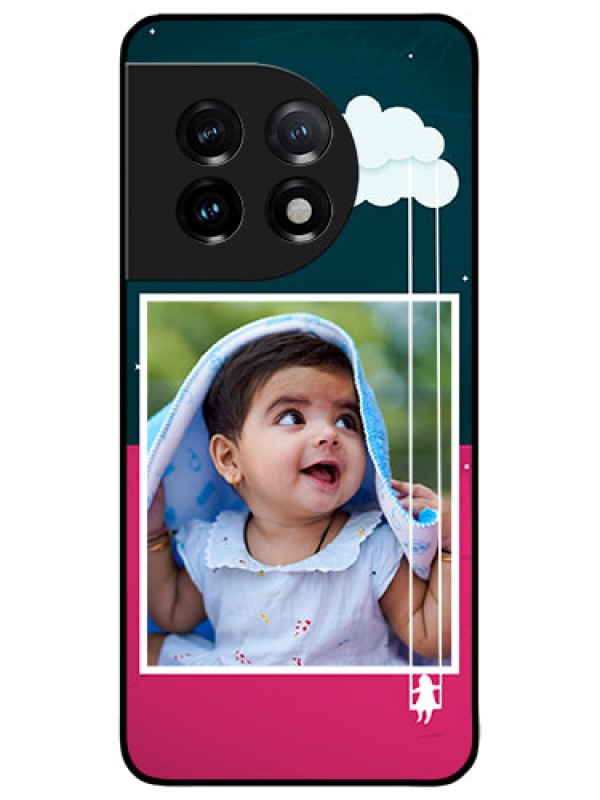 Custom OnePlus 11 5G Custom Metal Phone CaseCute Girl With Cloud Design