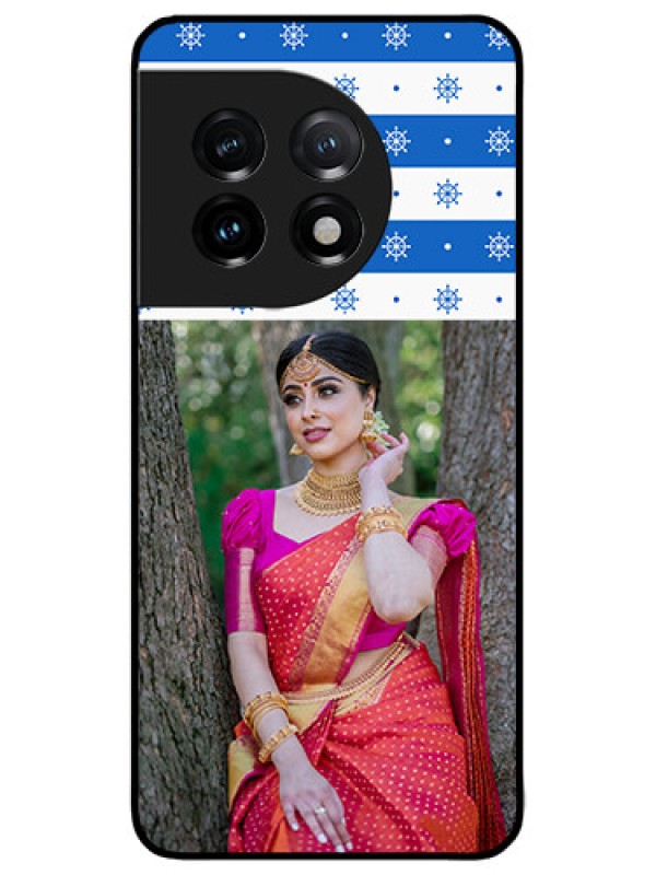 Custom OnePlus 11 5G Custom Metal Phone CaseSnow Pattern Design