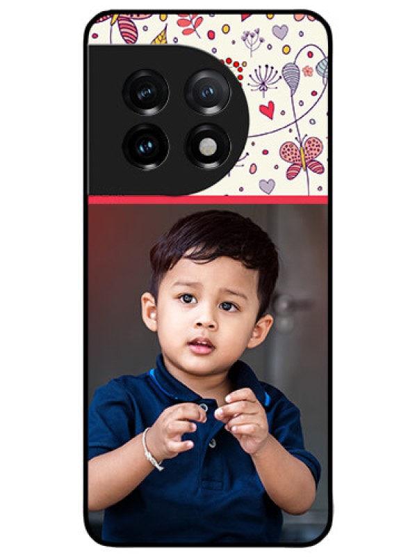 Custom OnePlus 11 5G Custom Metal Phone CasePremium Floral Design