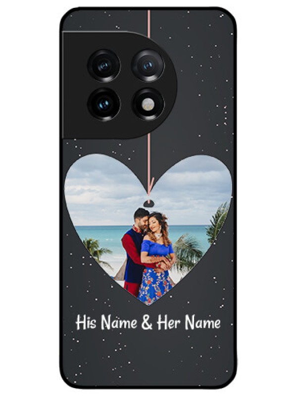 Custom OnePlus 11 5G Custom Metal Phone CaseHanging Heart Design