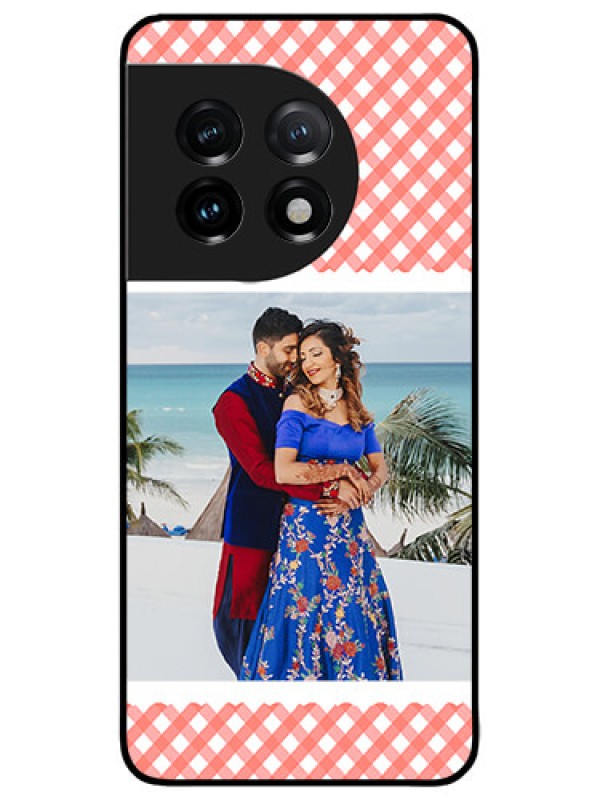 Custom OnePlus 11 5G Custom Metal Phone CasePink Pattern Design