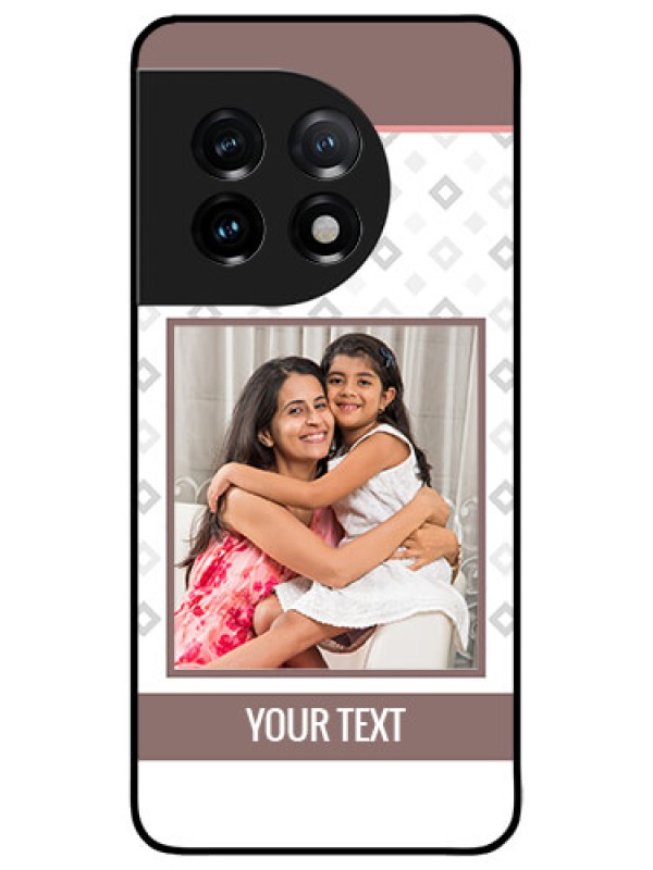 Custom OnePlus 11 5G Custom Metal Phone CaseSimple Diamond Design