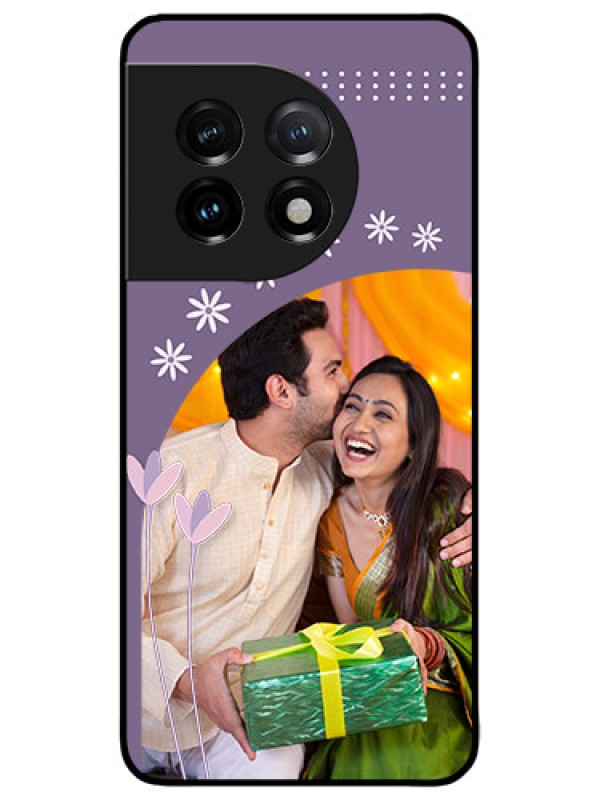 Custom OnePlus 11 5G Custom Metal Phone CaseLavender Flowers Design