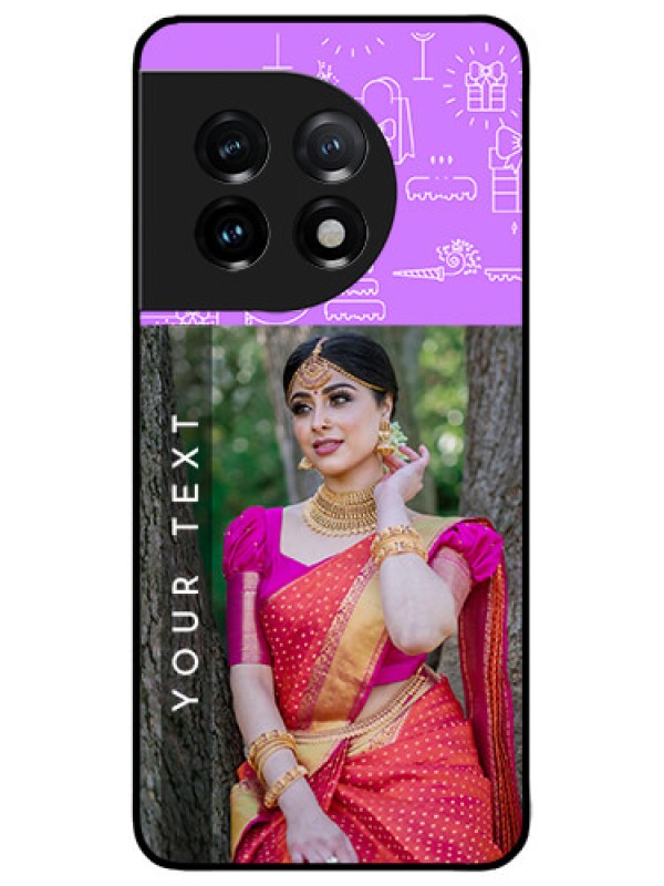 Custom OnePlus 11 5G Custom Metal Phone CaseBirthday Icons Design