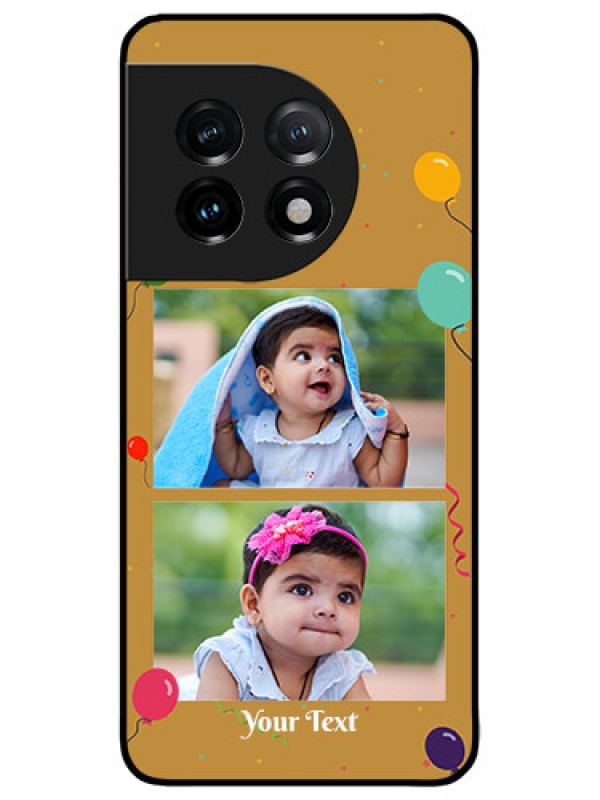 Custom OnePlus 11 5G Custom Metal Phone CaseImage Holder With Birthday Celebrations Design