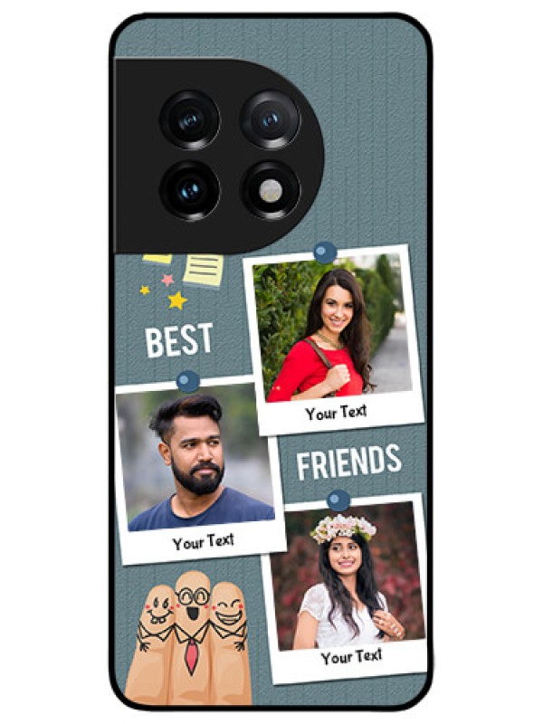 Custom OnePlus 11 5G Custom Metal Phone CaseSticky Frames And Friendship Design