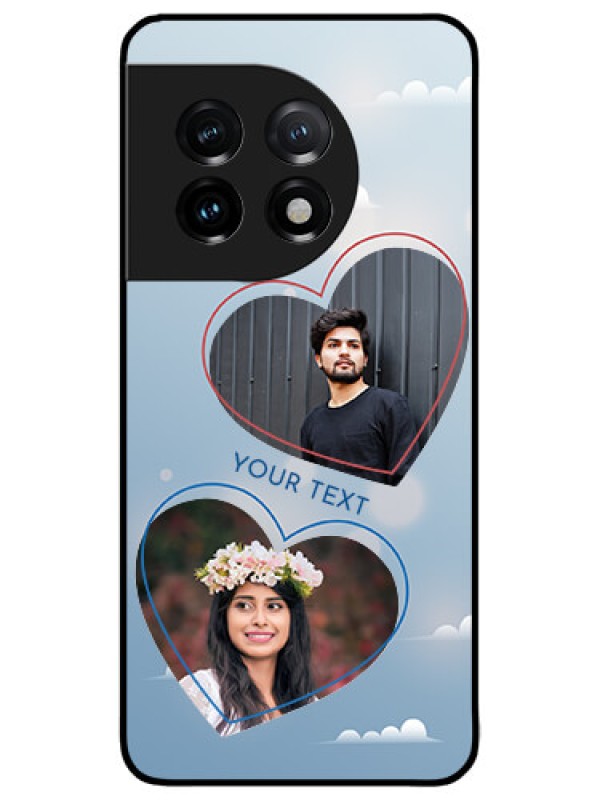 Custom OnePlus 11 5G Custom Metal Phone CaseBlue Color Couple Design