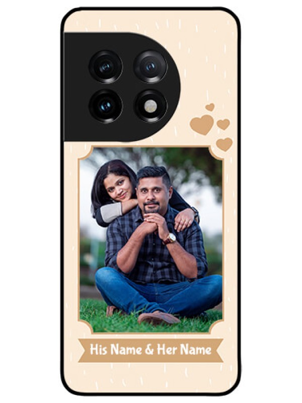 Custom OnePlus 11 5G Custom Metal Phone CaseWith Confetti Love Design