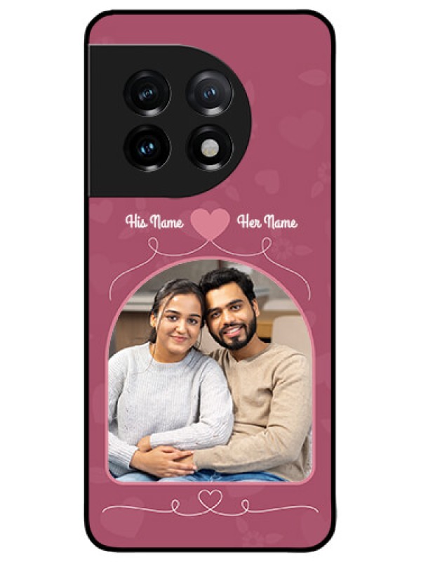 Custom OnePlus 11 5G Custom Metal Phone CaseLove Floral Design