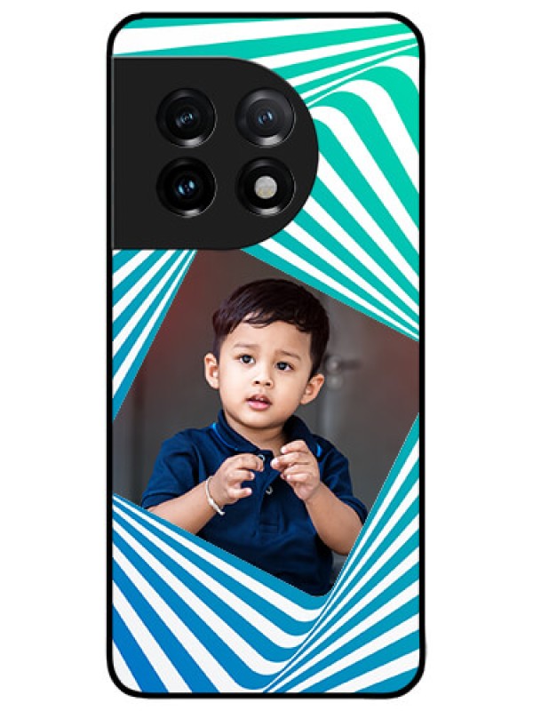 Custom OnePlus 11 5G Custom Metal Phone CaseAbstract Spiral Design