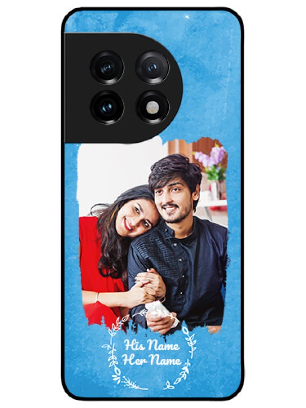 Custom OnePlus 11 5G Custom Metal Phone CaseBlue Color Vintage Design