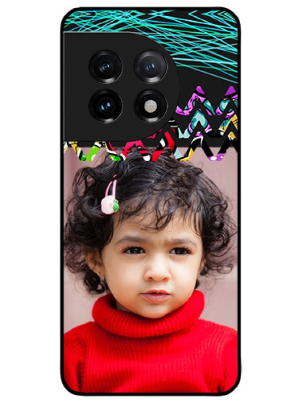 Custom OnePlus 11 5G Custom Metal Phone CaseNeon Abstract Design